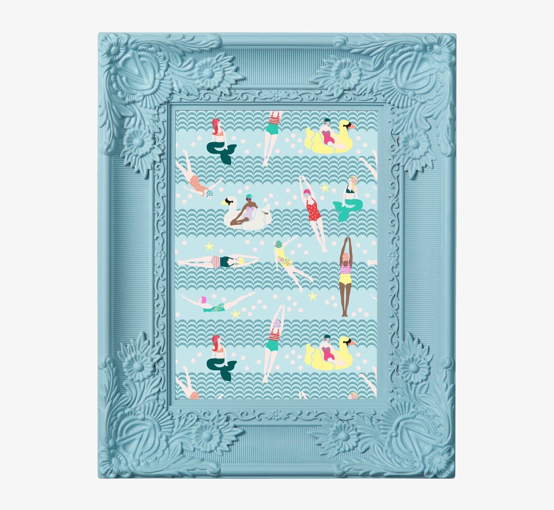 Fotoram 12 x 18 cm från Rice med blå färg och detaljer