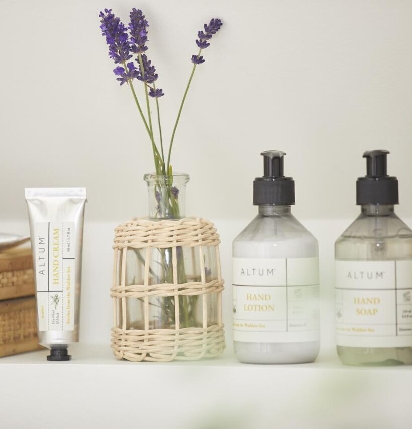 Apotekarglas Rotting från IB Laursen med lavendelkvistar