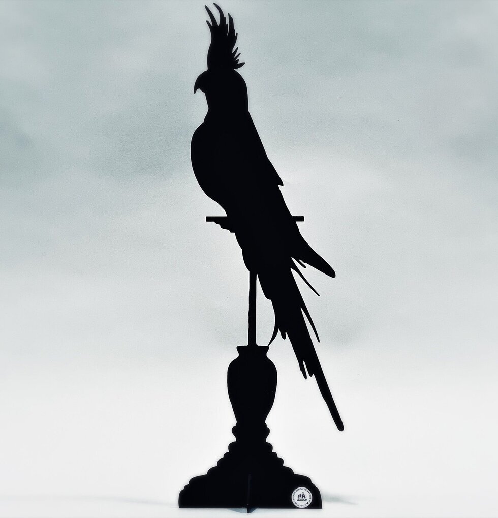 #ÄlskaPlåt Papegoja Svart från Älskaplåt i svart metall