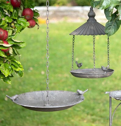 Fågelbad/fågelmatare Lärka Metall från A Lot Decoration