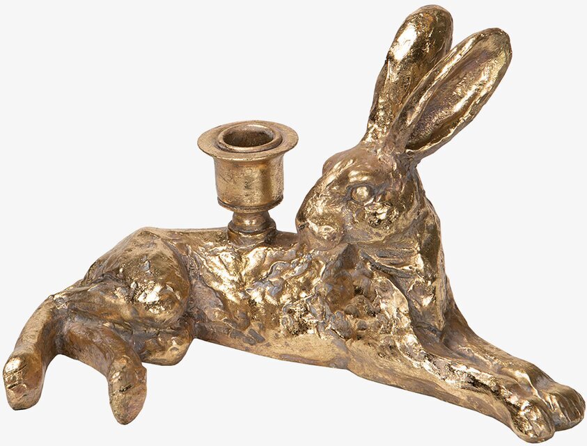 Ljusstake Hare Liggande från A Lot Decoration i guld