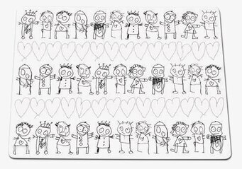 Tallriksunderlägg Pure Friends Vit från Poul Pava med figurer