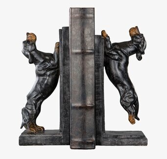 Bokstöd Tax Svart/Brun från A Lot Decoration, två taxar