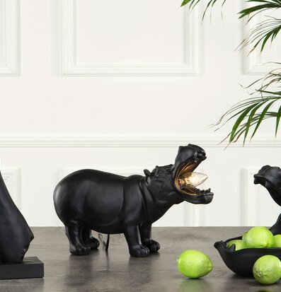 Lampa Flodhäst Svart från A Lot Decoration i elegant miljö