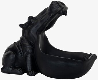 Skål Flodhäst Svart från A Lot Decoration, elegant och unik