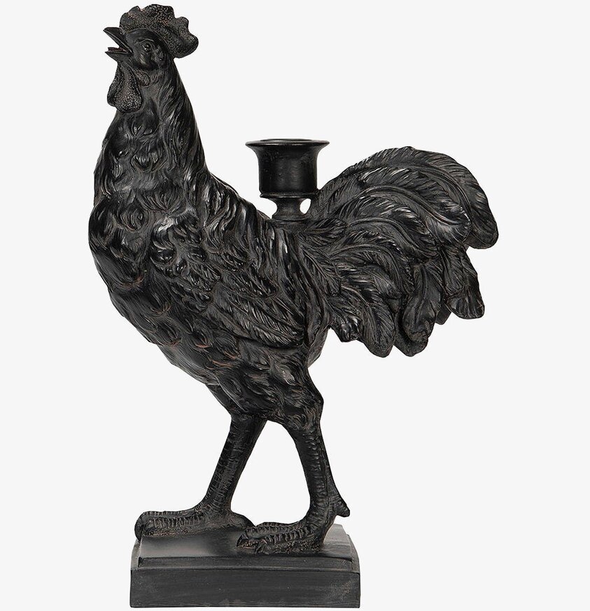 Ljusstake Tupp Brun/Svart 31.5cm från A Lot Decoration