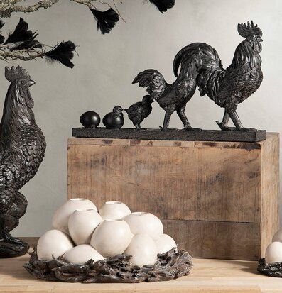 Hönsfamilj Brun/Svart Poly från A Lot Decoration