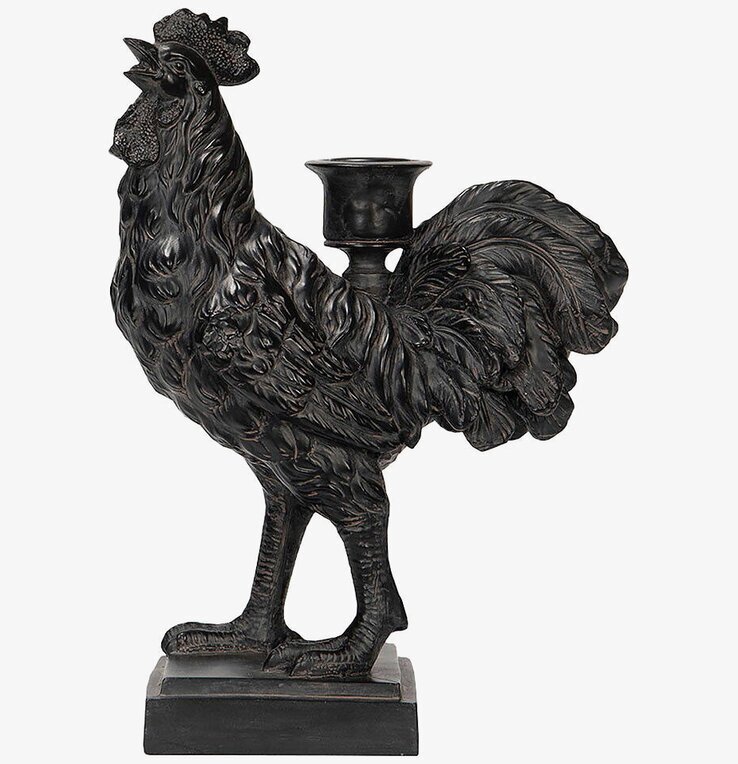 Ljusstake Tupp Brun/Svart 25.5cm från A Lot Decoration