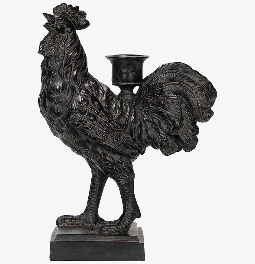 Ljusstake Tupp Brun/Svart 25.5cm från A Lot Decoration