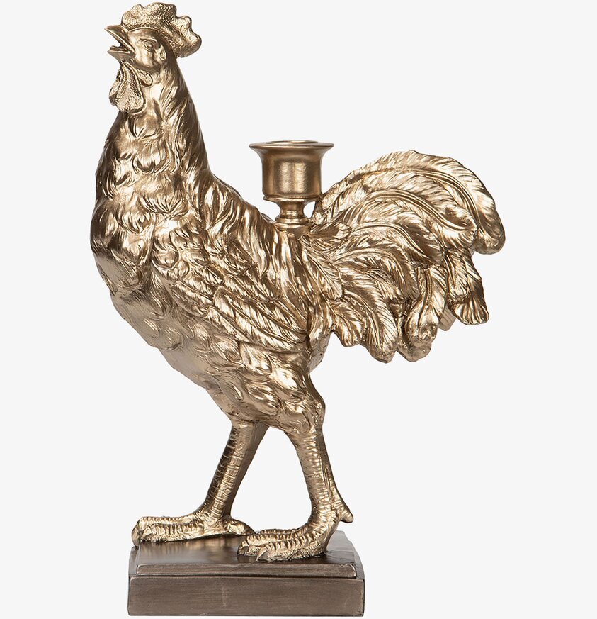 Ljusstake Tupp Champagne 31.5cm från A Lot Decoration