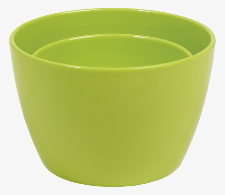 Melaminskål 2-pack Grön från Rice, stapelbara och hållbara