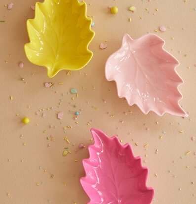 Fat Löv Set/3 Melamin Rosa, Gul & Fuchsia från Rice