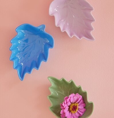 Fat Löv Set/3 Melamin Grön, Blå & Lavendel från Rice