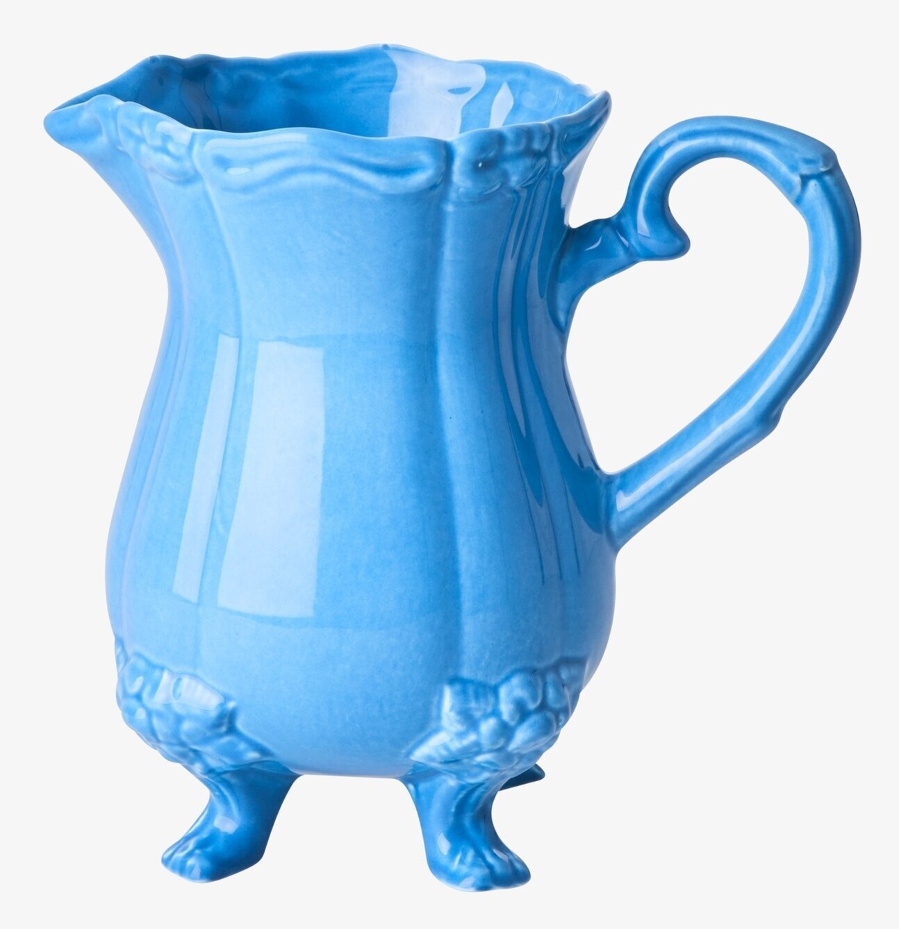 Kanna/Vas Keramik Gendarme Blue från Rice på vit bakgrund