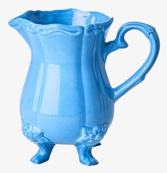 Kanna/Vas Keramik Gendarme Blue från Rice på vit bakgrund