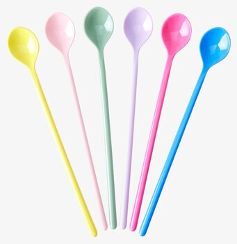 Långa Skedar - Flower Me Happy från Rice i sex färger