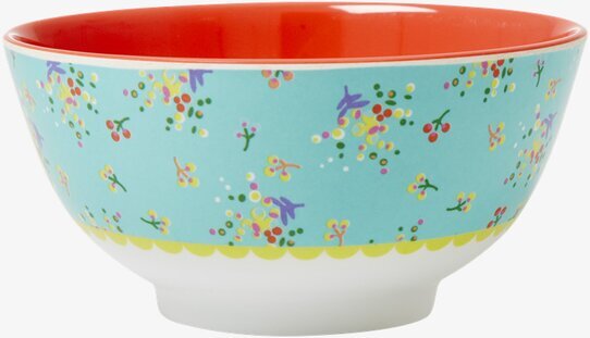 Skål Aqua Blommor från Rice med färgglatt blommönster