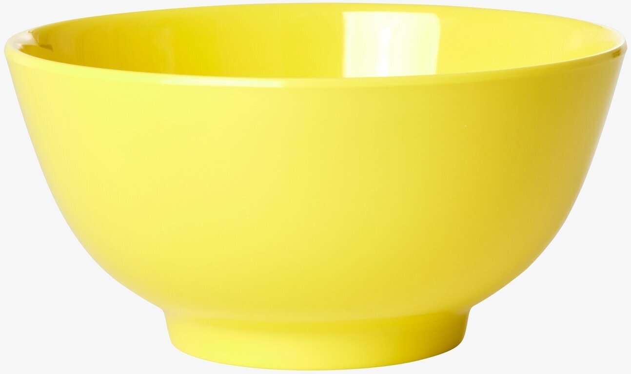 Skål Medium 6-pack - Flower Me Happy från Rice, gul melamin