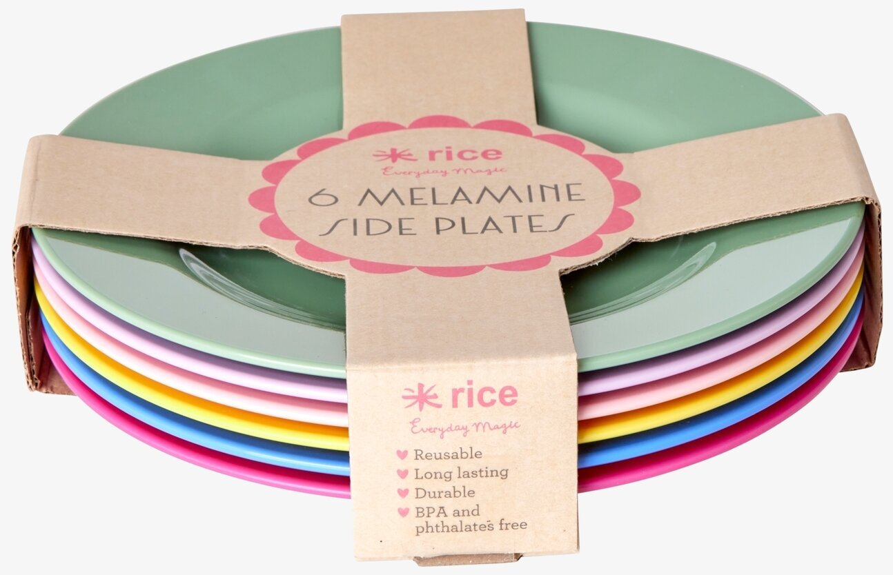 Assietter 6-Pack - Flower Me Happy från Rice i färgglada toner