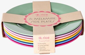 Assietter 6-Pack - Flower Me Happy från Rice i färgglada toner