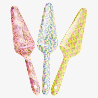 Tårtspade - Flower Me Happy från Rice i tre färgglada mönster