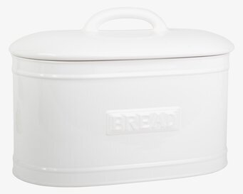 Brödbox Oval Vit från IB Laursen i vitlackerad metall