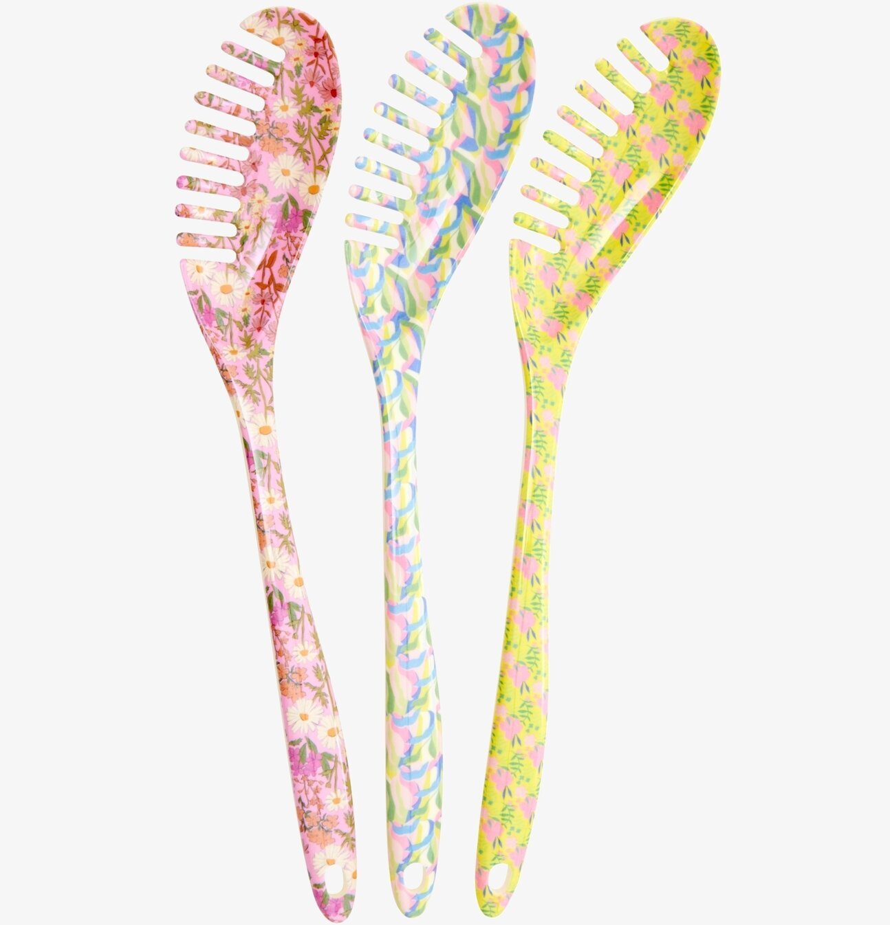 Pastaslev - Flower Me Happy från Rice i tre färgglada mönster