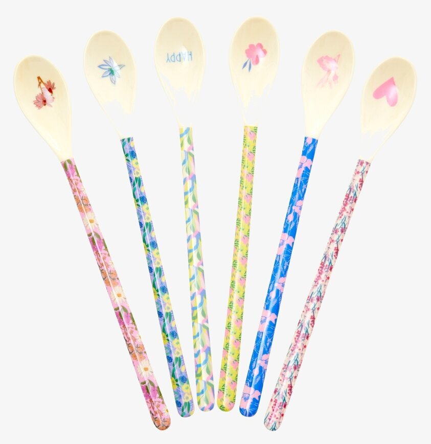 Långa Skedar - Flower Me Happy från Rice i fläktmönster