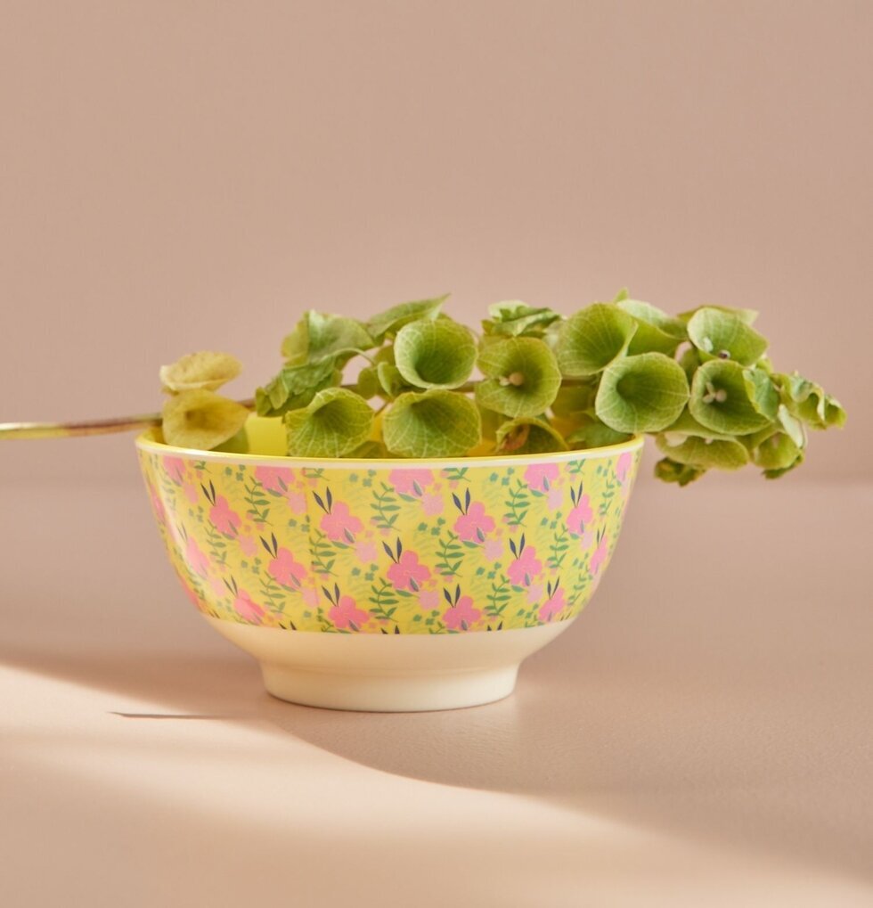 Skål Sunny Days Print från Rice med blommor och blad