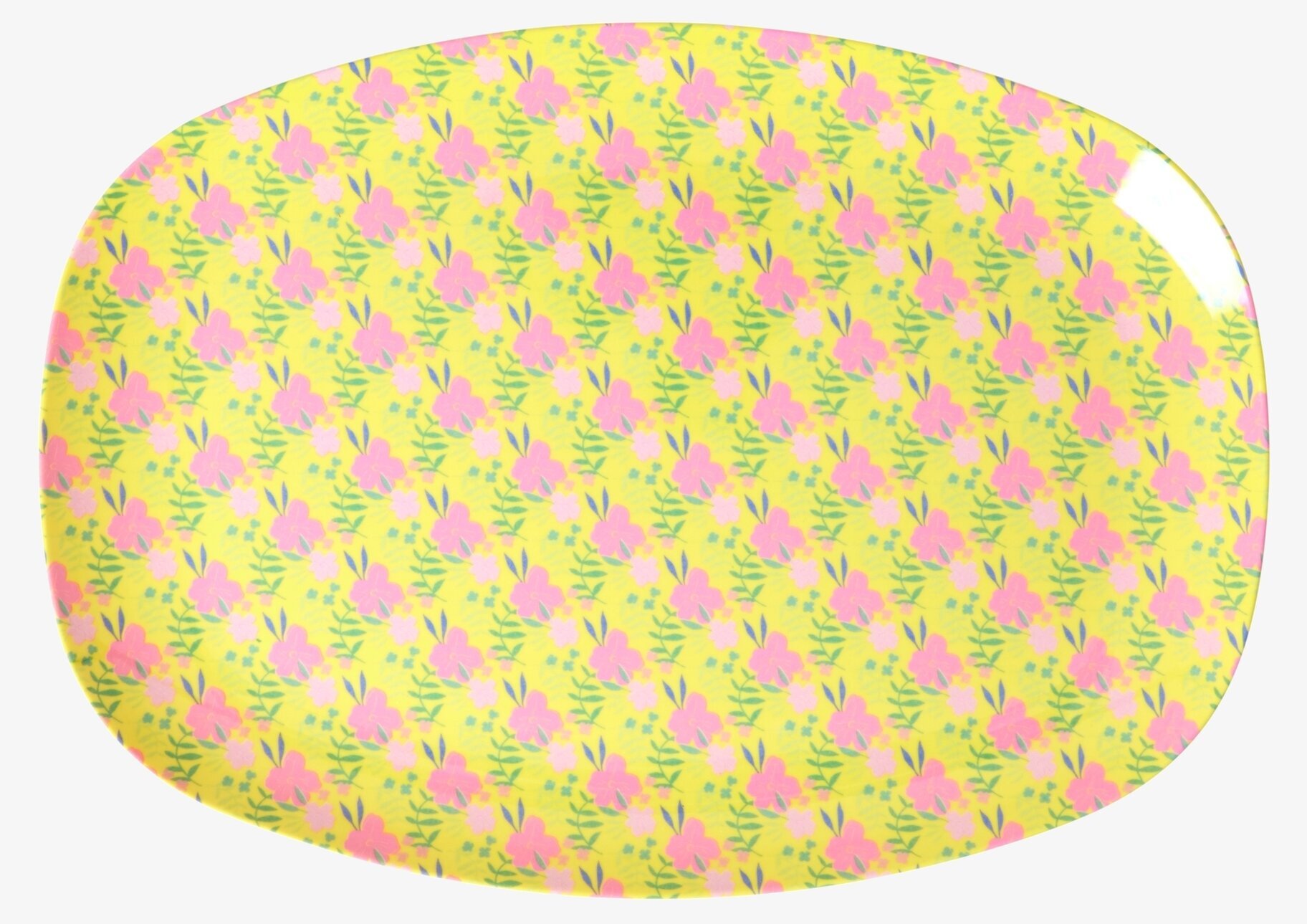 Tallrik Sunny Days Print från Rice med färgglatt blommönster