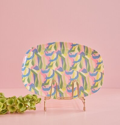 Tallrik Jungle Fever Print från Rice med livligt mönster