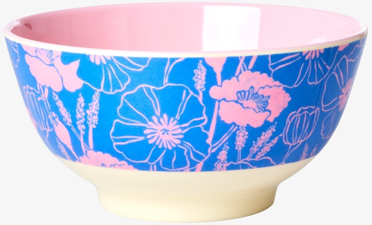 Skål Poppies Love Print från Rice med färgglatt blomstertryck