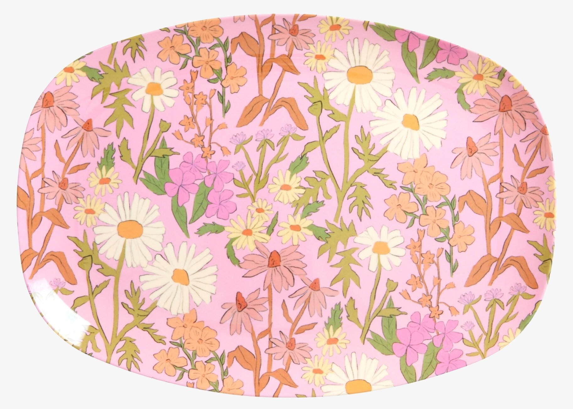 Tallrik Daisy Dearest Print från Rice med blommigt tryck