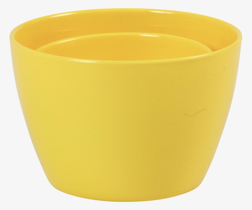 Melaminskål 2-pack Gul från Rice på neutral bakgrund