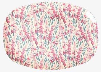 Tallrik Floral Field Print från Rice med färgglada blommor