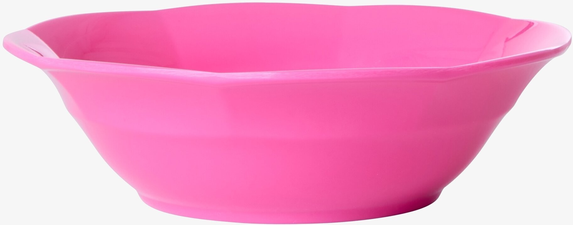 Djup Tallrik Fuchsia från Rice, stark rosa med vågig kant