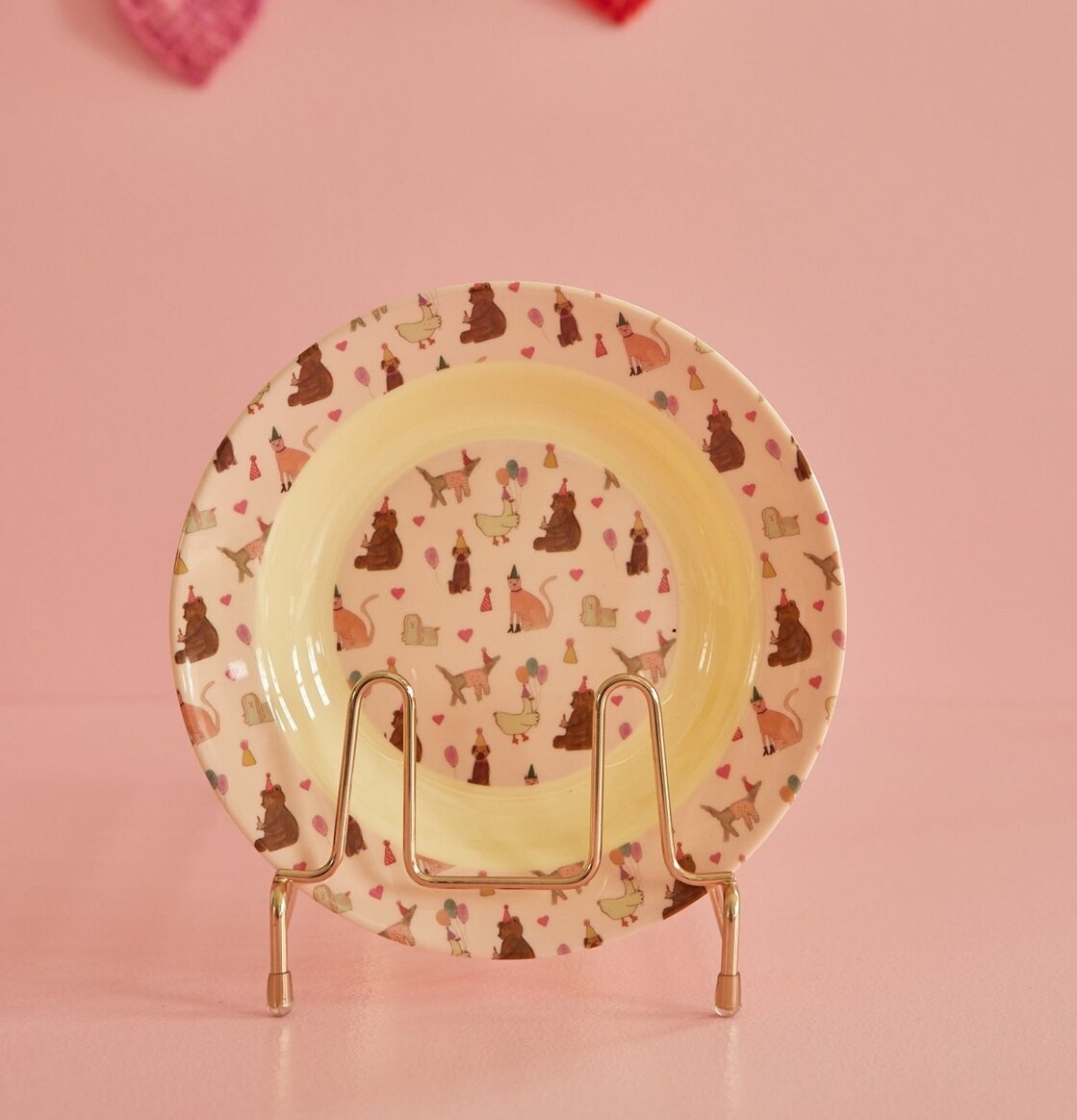 Djup Tallrik Lavender Animal Print från Rice med djurmotiv