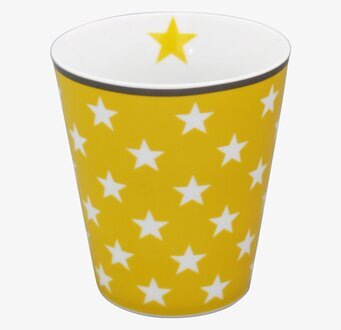 Happy Mugs - Star Gul från Krasilnikoff med gula stjärnor