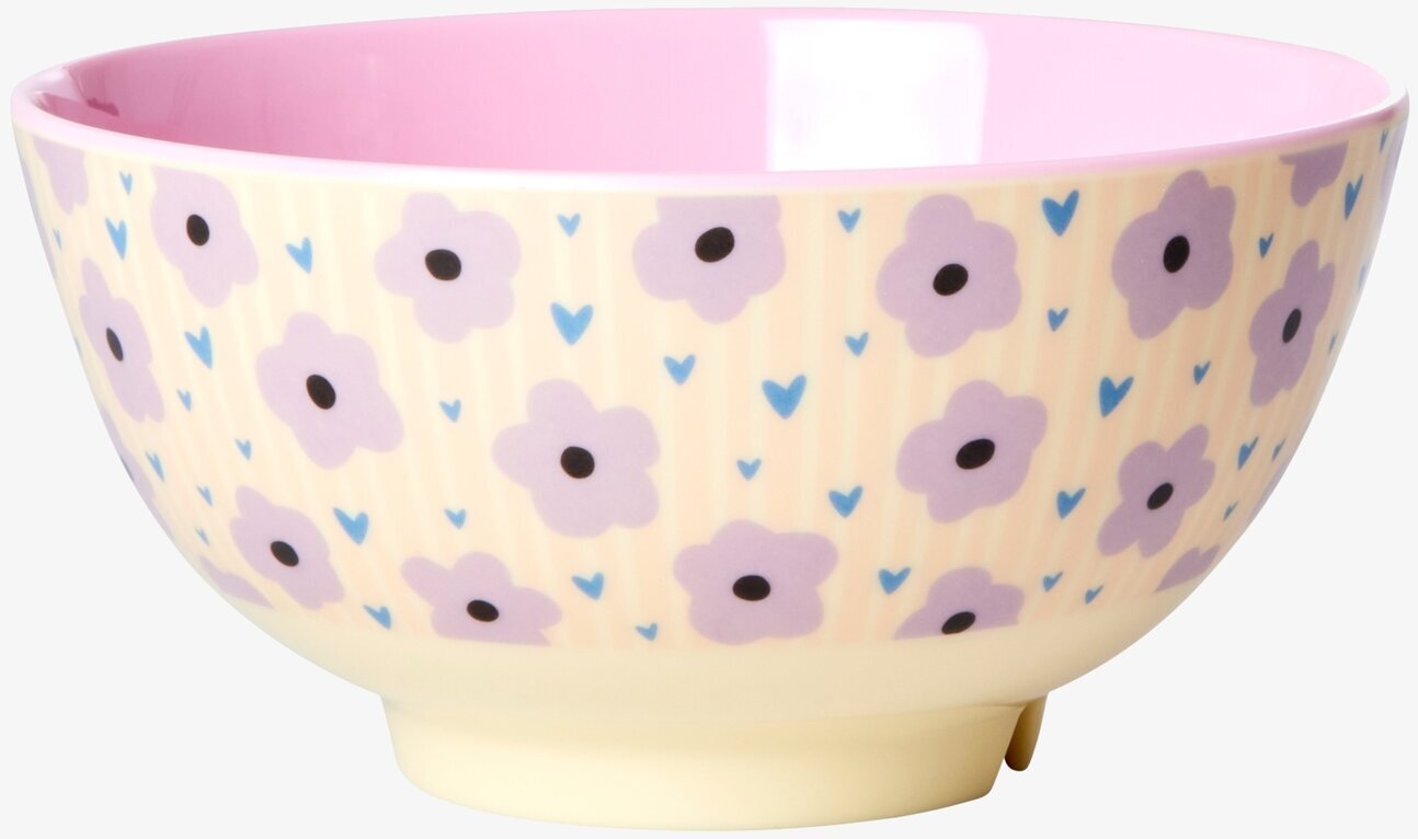 Skål Flowers Print från Rice med färgglatt blommotiv