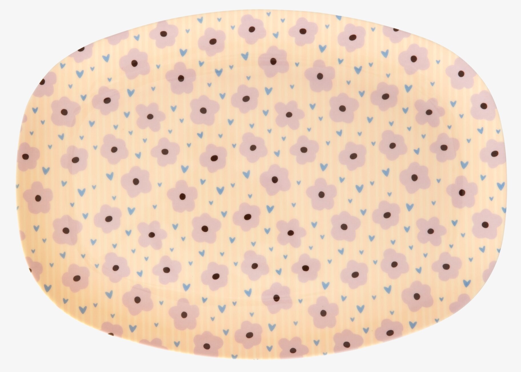 Tallrik Flowers Print från Rice med färgglatt blommönster