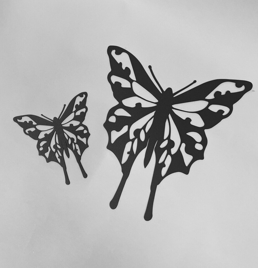 #ÄlskaPlåt Fjäril Svart från Älskaplåt, två fjärilar i metall