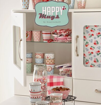 Happy Mugs - Harlekin Beige från Krasilnikoff i köksmiljö