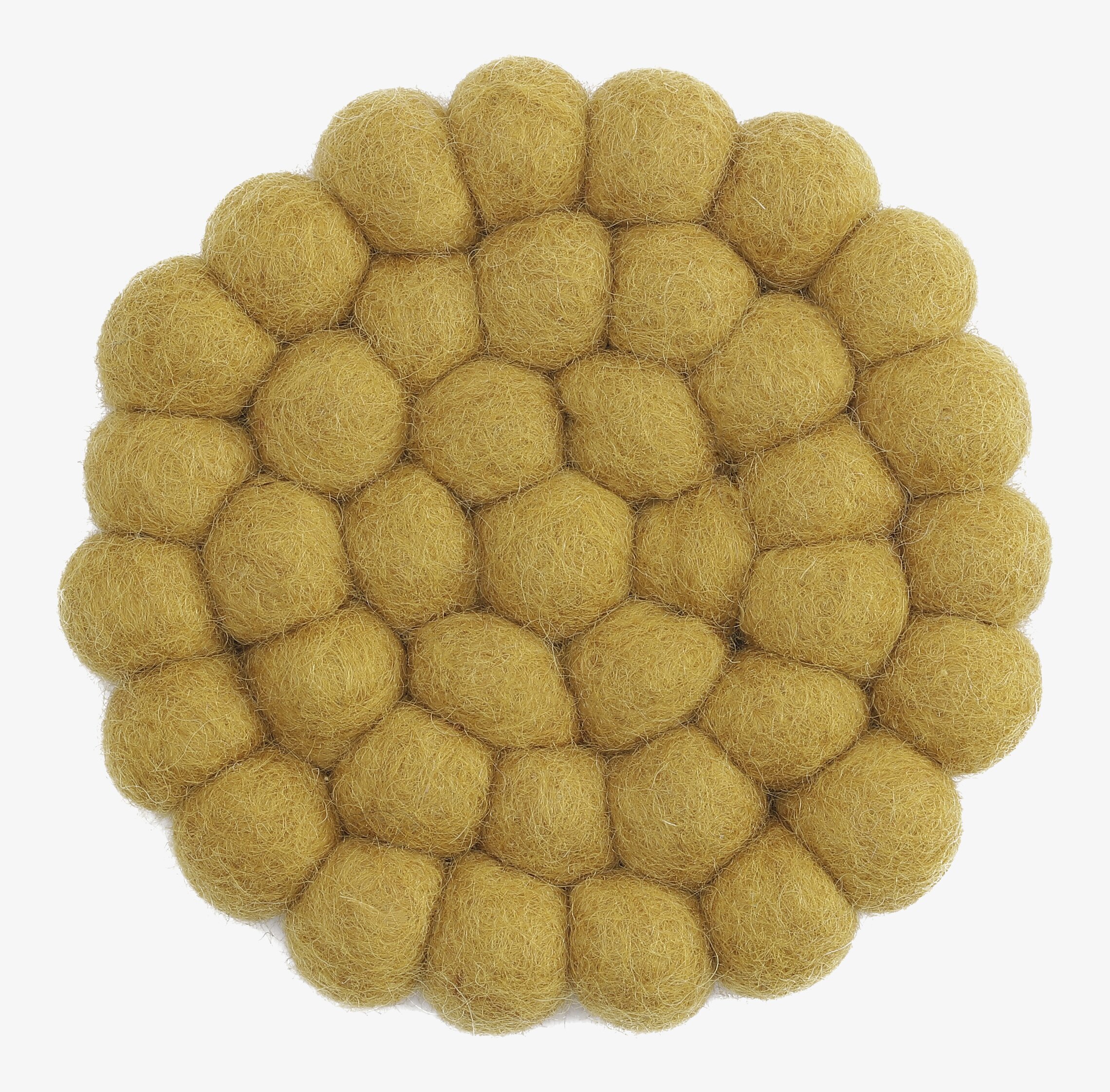 Glasunderlägg Tovad Ull Set/2 - Ochre från Gry & Sif