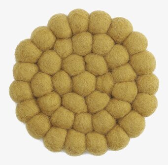 Glasunderlägg Tovad Ull Set/2 - Ochre från Gry & Sif