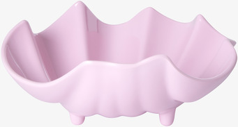 Snäckskål Melamin Liten Ljusrosa från Rice på vit bakgrund