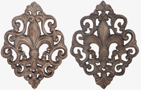 Väggdekoration Fleur De Lis Trä - 24 cm från Different Design