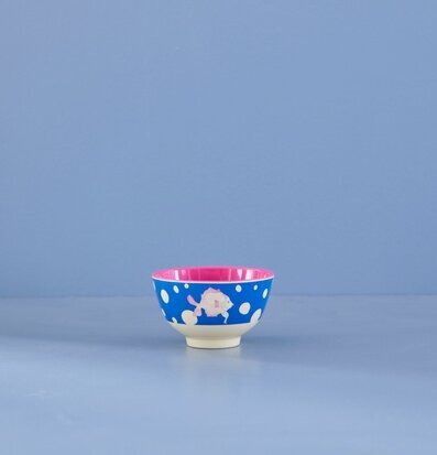 Liten Skål Fish Blue Print från Rice med färgglad design