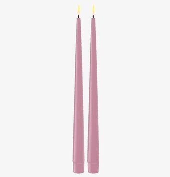 Middagsljus Lavendel LED 2-Pack 28 cm från Deluxe Homeart