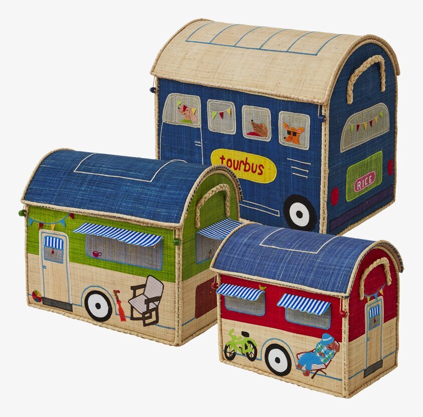 Förvaringskorg Camping från Rice i form av tre fordon