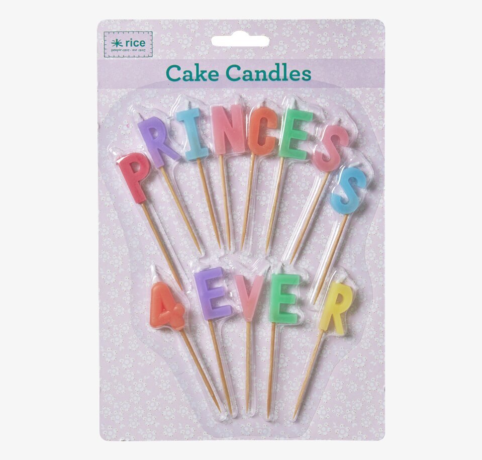 Tårtljus Princess 4ever från Rice i färgglada nyanser